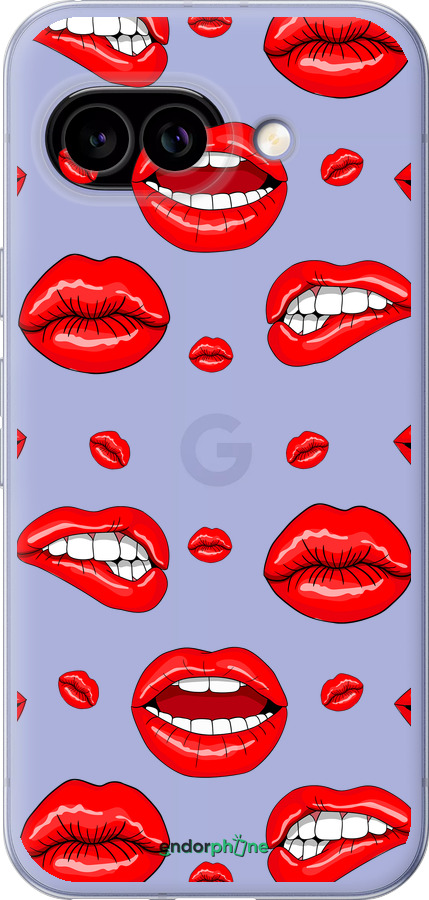 Силиконовый чехол Губы v3 для Google Pixel 9A - 5477u-3899 изображение 