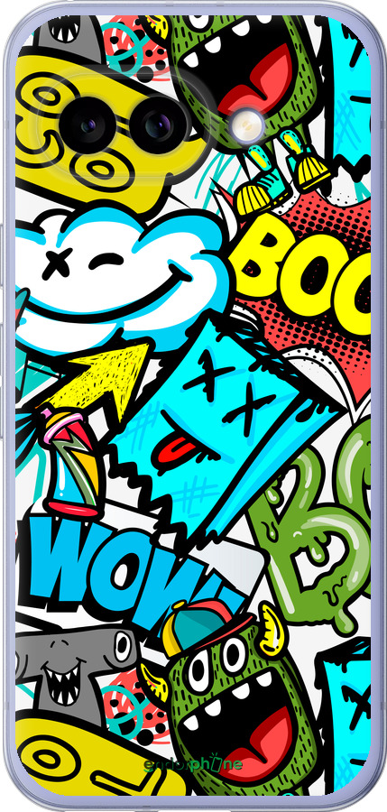 Силіконовий чехол Стікери v4 для Google Pixel 9A - 5508u-3899 изображение 