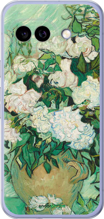 Силиконовый чехол Винсент Ван Гог. Ваза с розами для Google Pixel 9A - 5543u-3899 изображение 