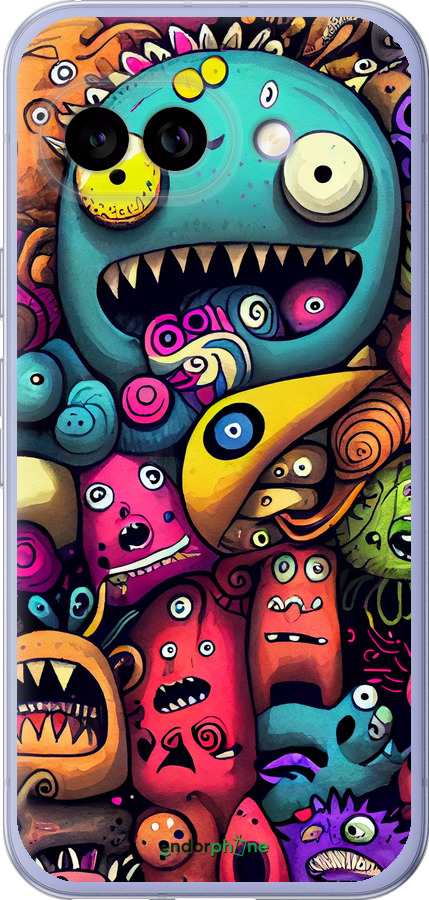 Силиконовый чехол Cмешные монстры для Google Pixel 9A - 5549u-3899 изображение 