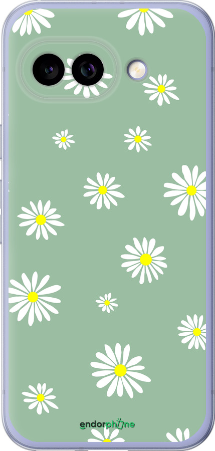 Силиконовый чехол Ромашки v4 для Google Pixel 9A - 5603u-3899 изображение 