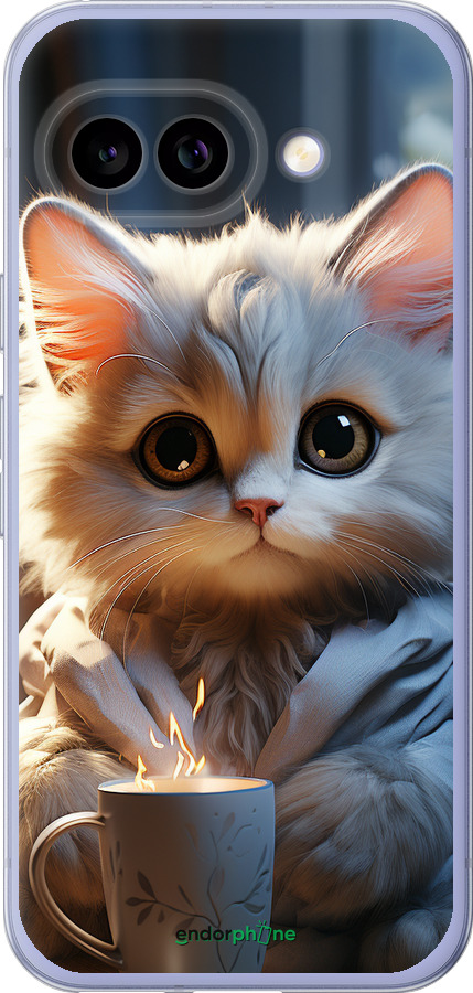 Силіконовий чехол Білий кіт для Google Pixel 9A - 5646u-3899 изображение 