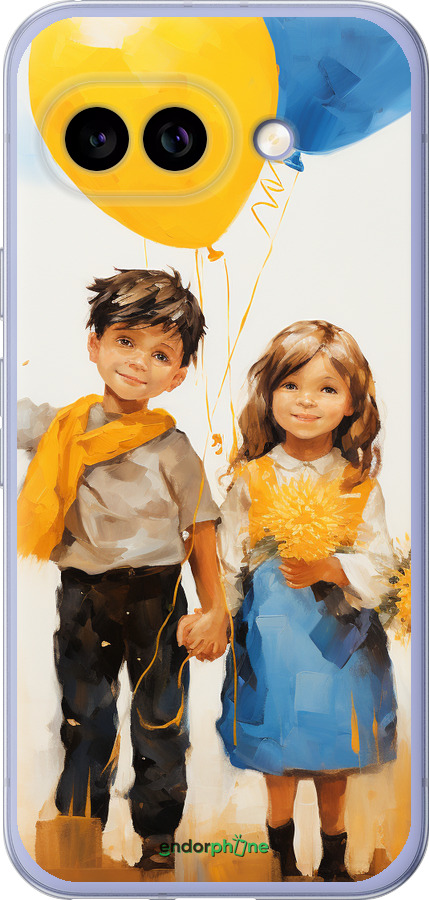 Силиконовый чехол Дети с шариками для Google Pixel 9A - 5659u-3899 изображение 