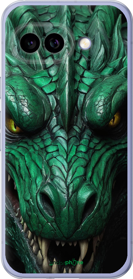 Силиконовый чехол Зелёный дракон v2 для Google Pixel 9A - 5817u-3899 изображение 