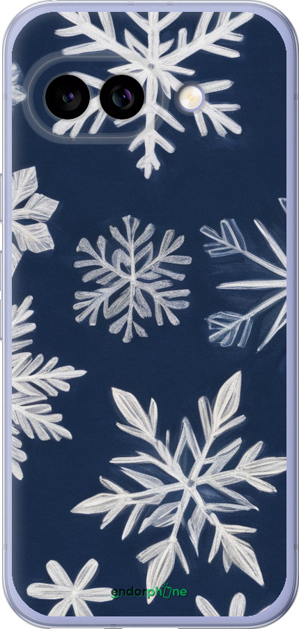Силиконовый чехол Снежинки для Google Pixel 9A - 5821u-3899 изображение 