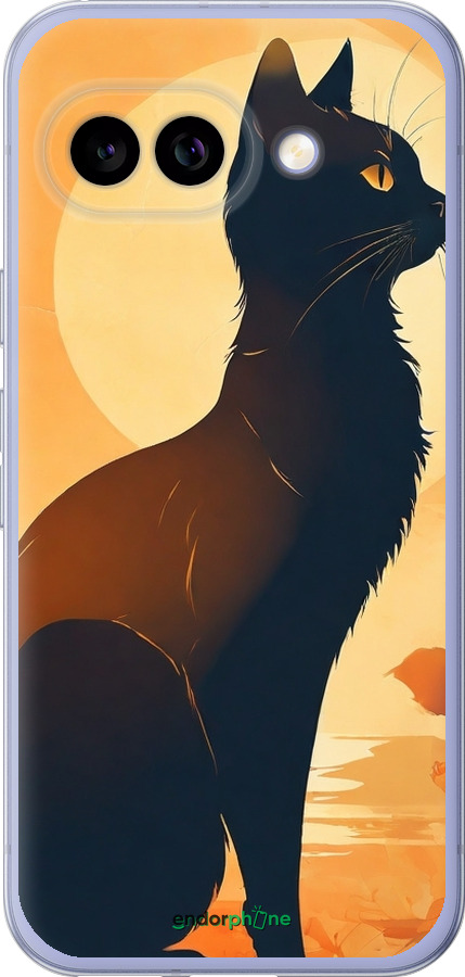 Силиконовый чехол Черная кошка v2 для Google Pixel 9A - 5830u-3899 изображение 