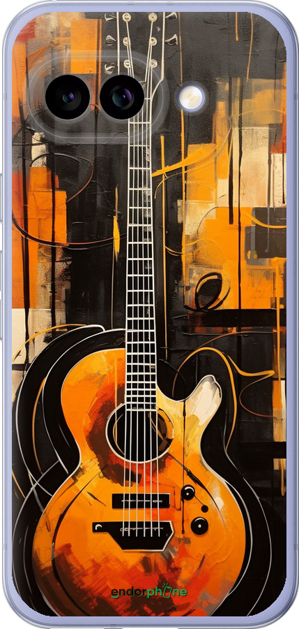 Силиконовый чехол Чехол для телефона Оранжевая Гитара для Google Pixel 9A - 5934u-3899 изображение 