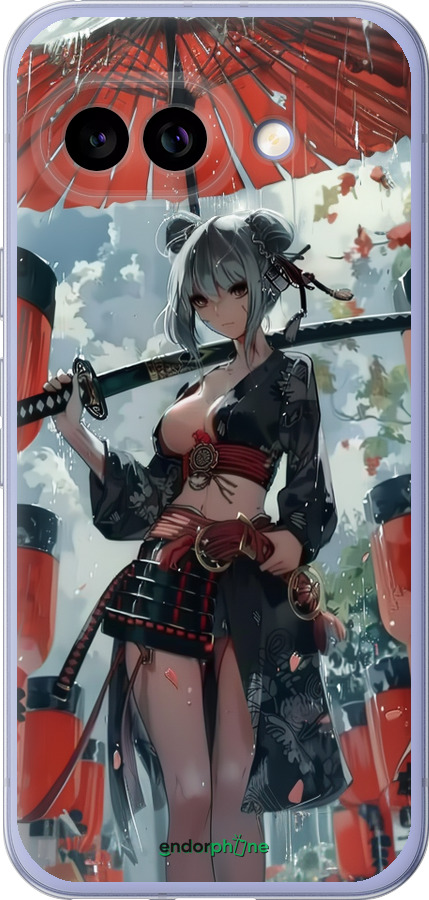 Силиконовый чехол Гейша-воин для Google Pixel 9A - 6124u-3899 изображение 