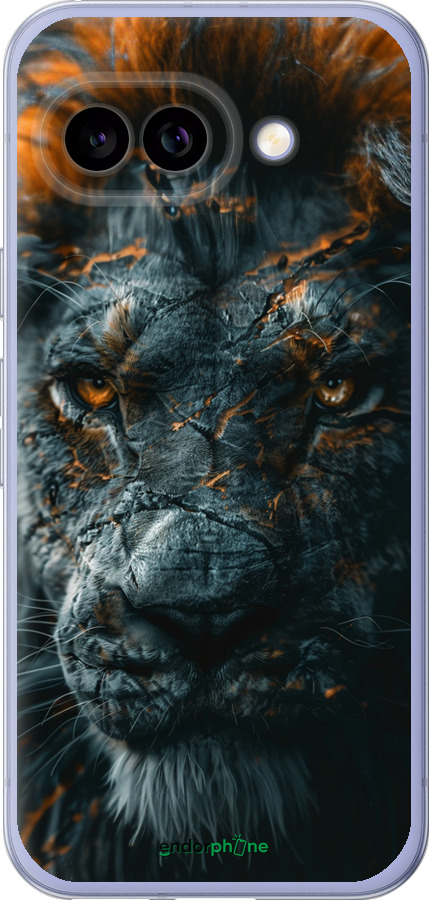 Силіконовий чехол Полум'яний лев для Google Pixel 9A - 6153u-3899 изображение 