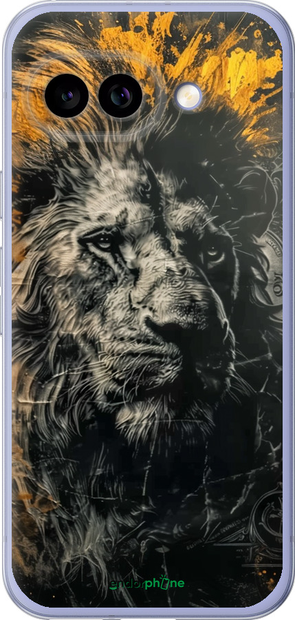 Силиконовый чехол Лев в золотых красках для Google Pixel 9A - 6155u-3899 изображение 