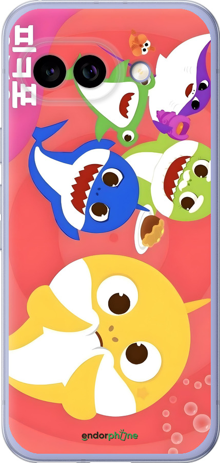 Силиконовый чехол Бейби Шаркс для Google Pixel 9A - 6305u-3899 изображение 