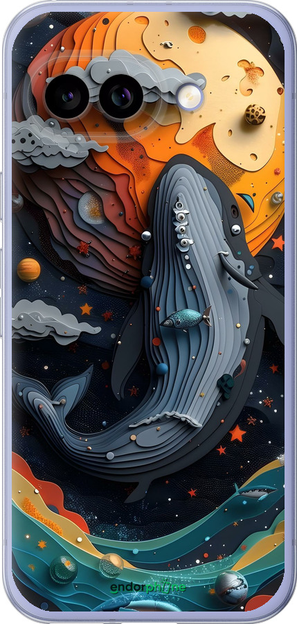 Силіконовий чехол Кит у космосі для Google Pixel 9A - 6328u-3899 изображение 