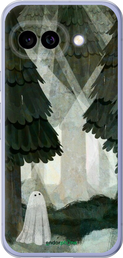 Силиконовый чехол С изображением соснового леса и привидения для Google Pixel 9A - 6420u-3899 изображение 