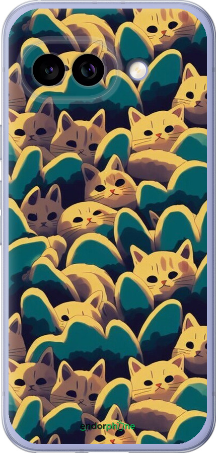 Силиконовый чехол С изображением кошек для Google Pixel 9A - 6429u-3899 изображение 