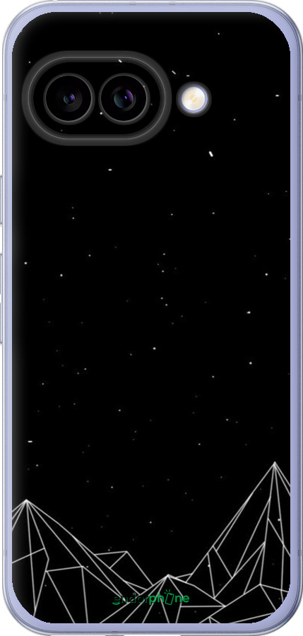 Силиконовый чехол Черно белые абстрактные горы для Google Pixel 9A - 6437u-3899 изображение 