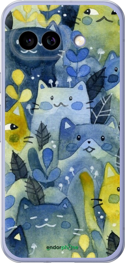 Силиконовый чехол С изображением кошачьего леса для Google Pixel 9A - 6447u-3899 изображение 