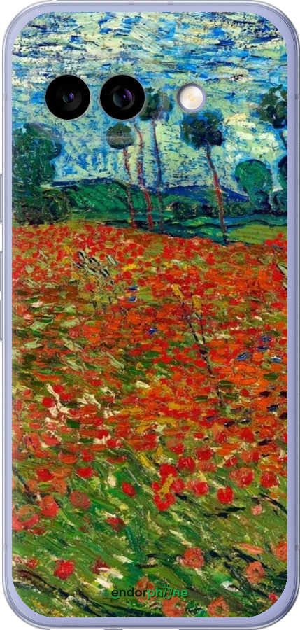Силиконовый чехол Винсент Ван Гог-Маковое поле для Google Pixel 9A - 6466u-3899 изображение 