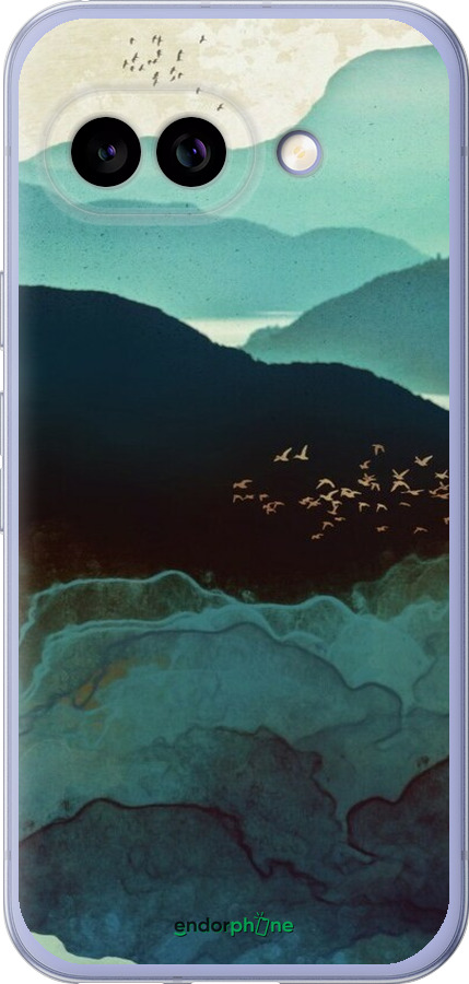 Силиконовый чехол С изображением гор Индиго для Google Pixel 9A - 6484u-3899 изображение 