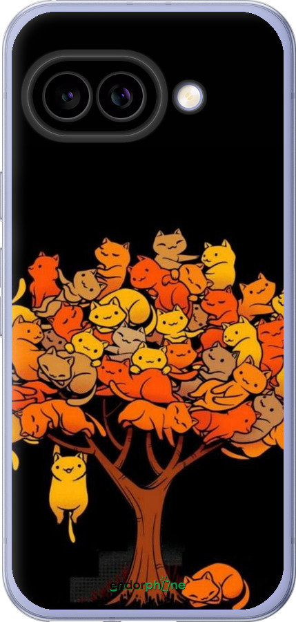 Силиконовый чехол Дерево и котики для Google Pixel 9A - 6516u-3899 изображение 