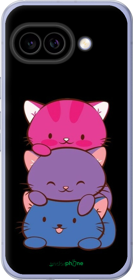 Силиконовый чехол Милые кошки для Google Pixel 9A - 6518u-3899 изображение 