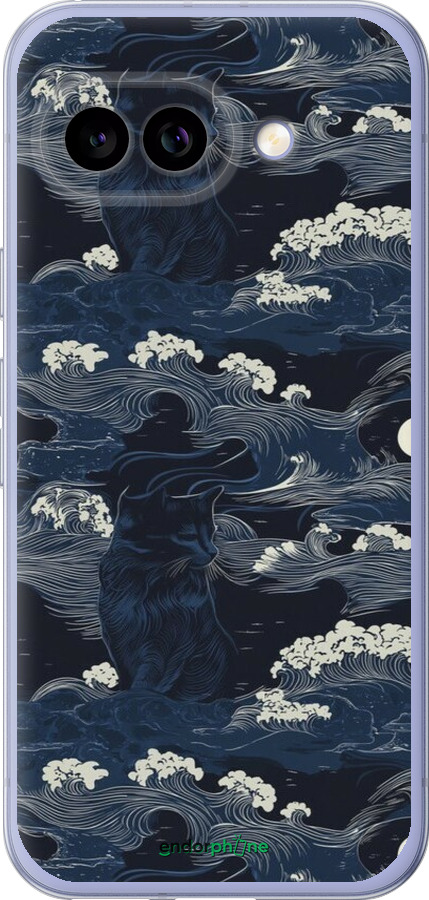 Силиконовый чехол Морская тематика в стиле арт-деко для Google Pixel 9A - 6520u-3899 изображение 