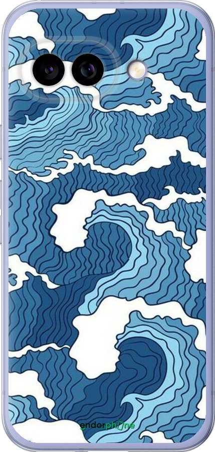 Силиконовый чехол Абстрактный рисунок морских волн для Google Pixel 9A - 6538u-3899 изображение 