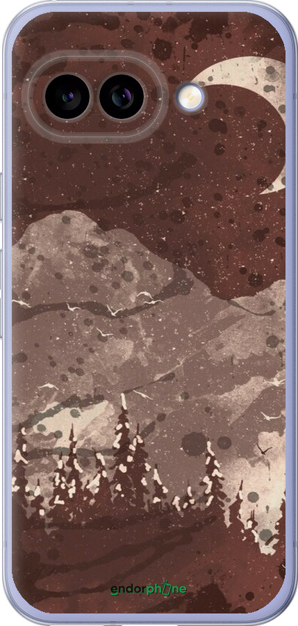 Силиконовый чехол С изображением лунного пейзажа в ночном лесу для Google Pixel 9A - 6546u-3899 изображение 