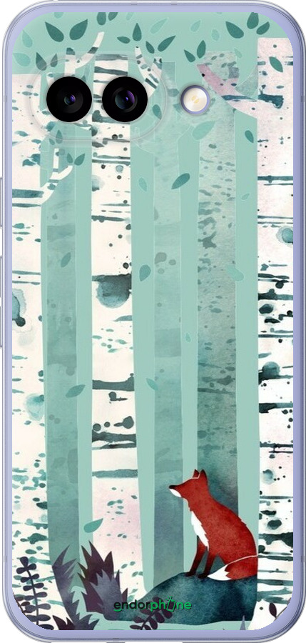 Силиконовый чехол Лис в зелёном лесу для Google Pixel 9A - 6547u-3899 изображение 