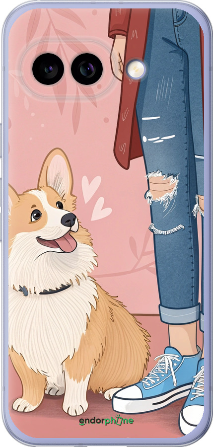 Силиконовый чехол Корги 3 для Google Pixel 9A - 6707u-3899 изображение 