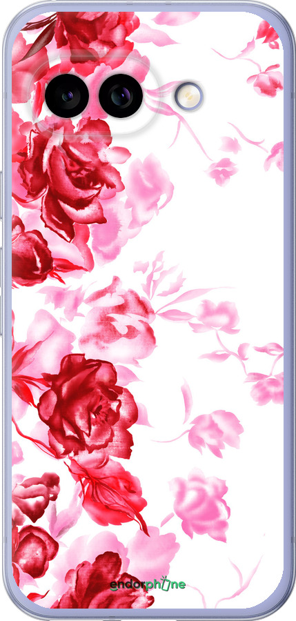 Силиконовый чехол Нарисованные розы для Google Pixel 9A - 724u-3899 изображение 