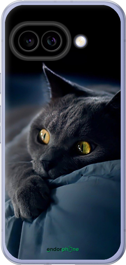 Силиконовый чехол Дымчатый кот для Google Pixel 9A - 825u-3899 изображение 