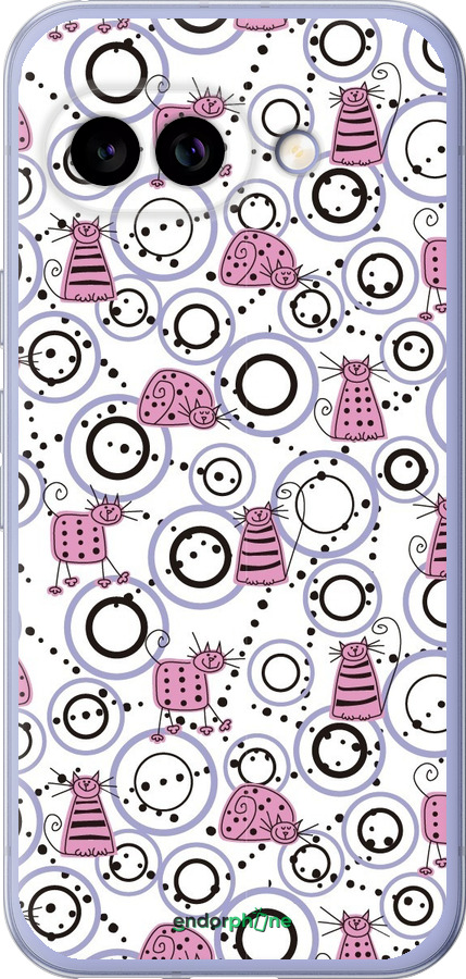 Силиконовый чехол Смешные коты для Google Pixel 9A - 907u-3899 изображение 