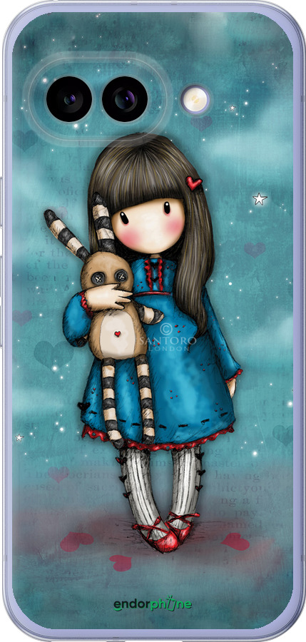 Силиконовый чехол Девочка с зайчиком для Google Pixel 9A - 915u-3899 изображение 