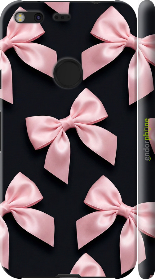 3D пластиковий матовий чехол Coquette Ribbons Dark Coquette для Google Pixel XL - 6767m-401 изображение 
