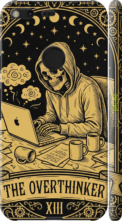 3D пластиковий матовий чехол The Overthinker для Google Pixel XL - 6774m-401 изображение 