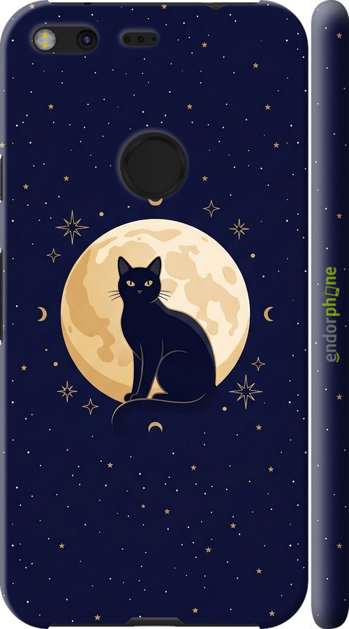 3D пластиковый матовый чехол Cute Cat Celestial/Witchy для Google Pixel XL - 6787m-401 изображение 