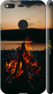 3D пластиковий матовий чехол Вогонь для Google Pixel - 6021m-400 изображение 