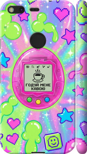 3D пластиковий матовий чохол 'Y2K Aesthetic Retro Pet: Годуй мене кавою' для Google Pixel зображення 3