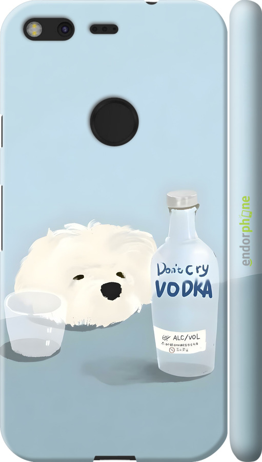 3D пластиковый матовый чехол Пес водка для Google Pixel - 6368m-400 изображение 