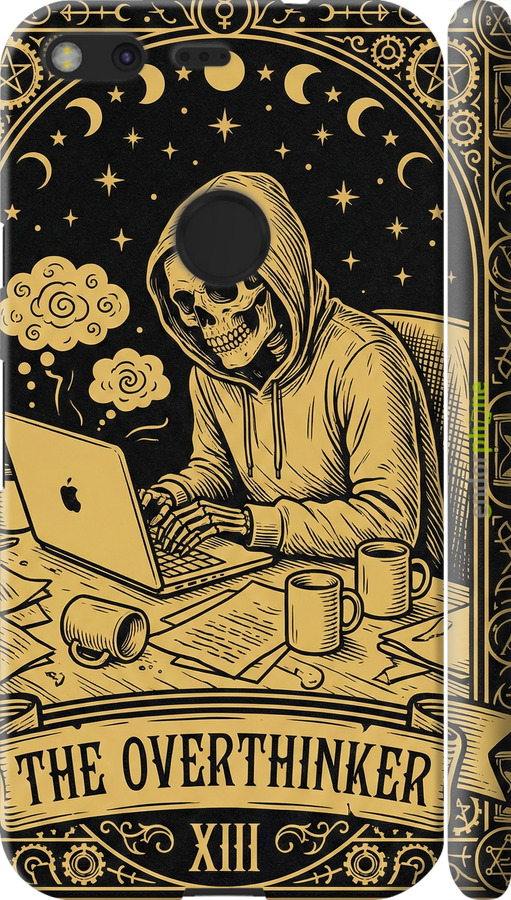 3D пластиковый матовый чехол The Overthinker для Google Pixel - 6774m-400 изображение 