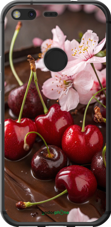 Силиконовый чехол Вишня в шоколаде для Google Pixel - 6698u-400 изображение 