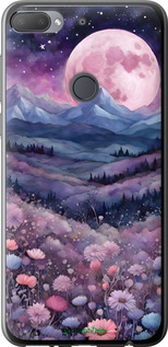 Силиконовый чехол Ночь луна арт для HTC Desire 12 Plus - 6319u-1485 изображение 