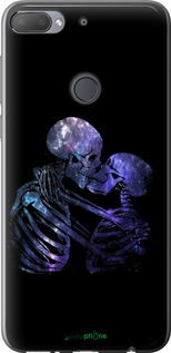 Силиконовый чехол С изображением скелета для HTC Desire 12 Plus - 6537u-1485 изображение 