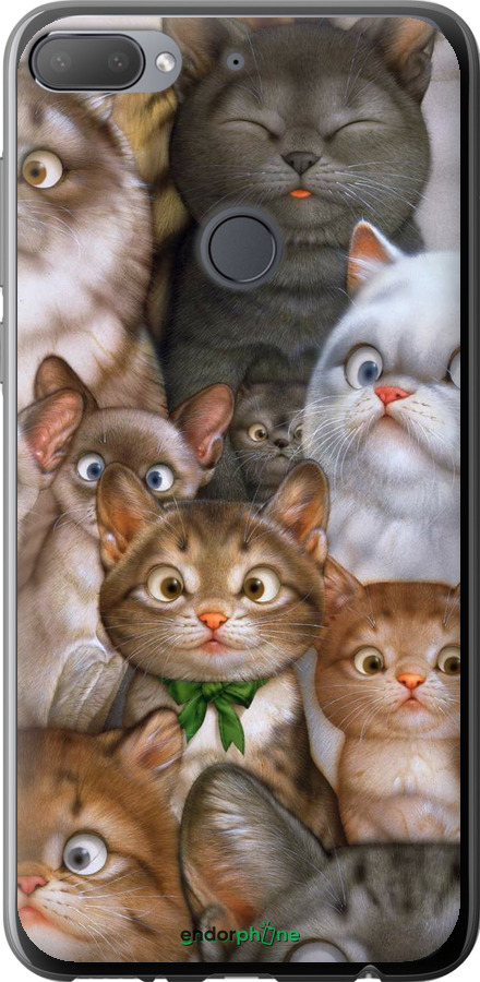 

Силіконовий чохол "Коти" для HTC Desire 12 Plus