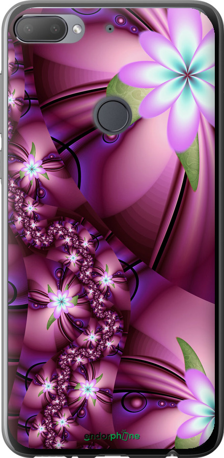 

Силіконовий чохол "Квіткова мозаїка" для HTC Desire 12 Plus, Рожевий