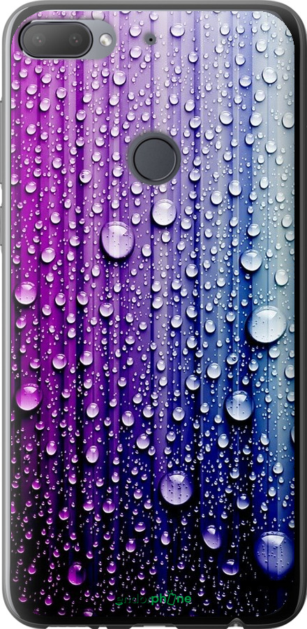 

Силіконовий чохол "Краплини води" для HTC Desire 12 Plus, Синій