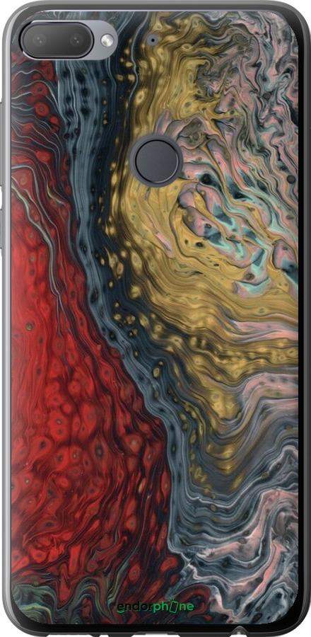 Силиконовый чехол С изображением абстрактной живописи для HTC Desire 12 Plus - 6530u-1485 изображение 