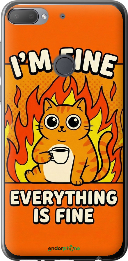 Силиконовый чехол Funny Cat для HTC Desire 12 Plus - 6786u-1485 изображение 