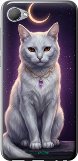 Силиконовый чехол Mystic White Cat Gothic Dark Purple Gold для HTC Desire 12 - 6805u-1476 изображение 