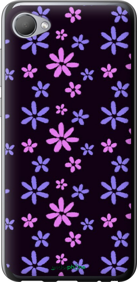 Силіконовий чехол з квітами для HTC Desire 12 - 6258u-1476 изображение 